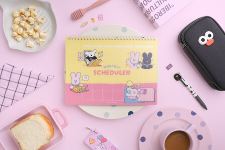 สมุดแพลนเนอร์ Ropamoda X Romane Monthly Planner สีชมพู_2
